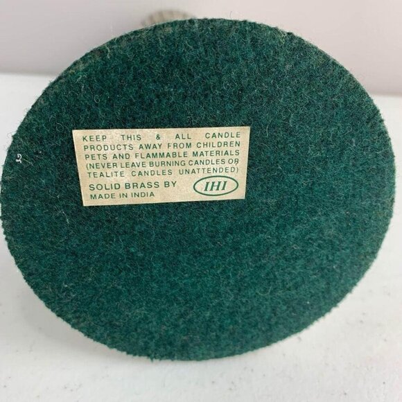 IHI Solid Brass Silver Toned Candlestick - Picture 6 of 6